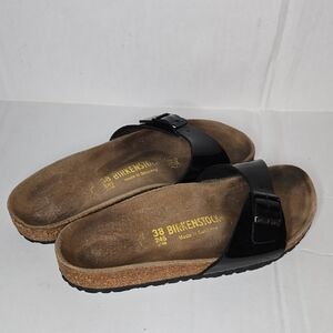 Birkenstock Glossy Black Slides